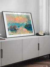 Monet Sunset on the Seine at Lavacourt, Winter Effect - Art Print